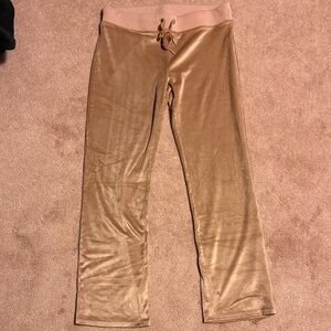 Aerie Tan Velvet Track Pants